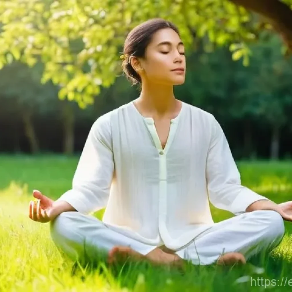 성교육과 성적 욕구 조절 - **Prompt:** A serene, gender-neutral person in a sun-drenched, tranquil outdoor setting, perhaps a p...