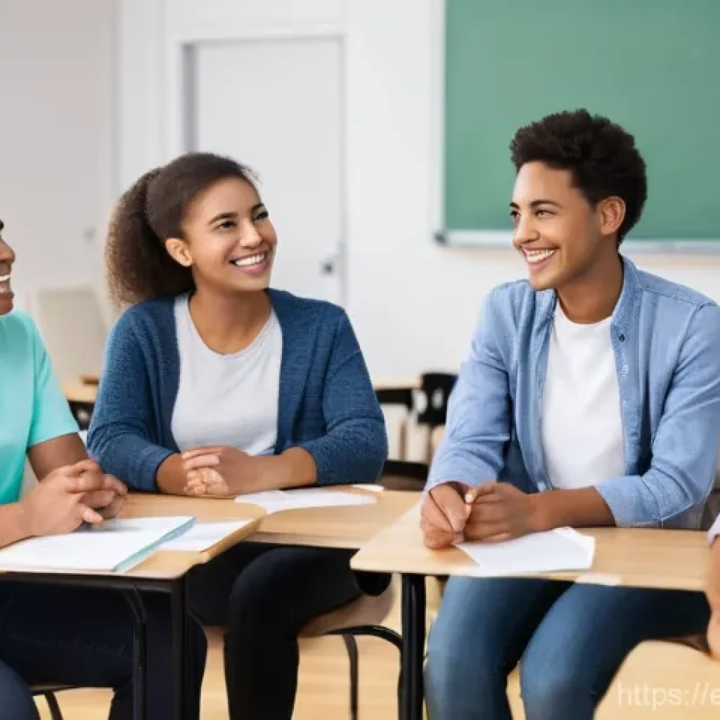 성교육과 성적 수치심 극복 - **Prompt 1: Open Dialogue and Trust in Comprehensive Sex Education**
    A brightly lit, modern clas...