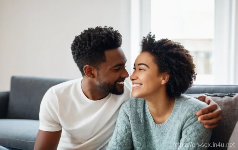 성교육과 성적 웰빙 전략 - **Prompt 1: Open Communication and Trust in a Relationship**
    "A diverse couple, one person with ...