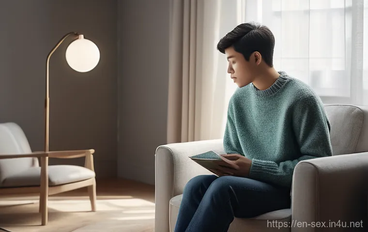 성교육과 심리학 - Unpacking Inner Scripts: Reflective Journey**
A solitary young adult, gender-neutral, sitting in a s...