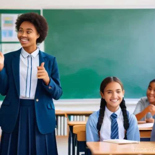 Home 29 성교육 강의 기획법 - **Prompt:** A diverse group of high school students, aged 15-18, actively engaged in a modern, brigh...