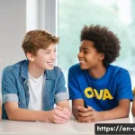 Home 19 성교육과 생식 건강 - A diverse group of teenagers, including boys and girls aged around 13-15, sitting together in a brig...