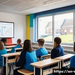 Home 22 성교육과 역사적 성문화 변화 - A diverse classroom scene depicting a modern sexual education session in a Northern European school,...